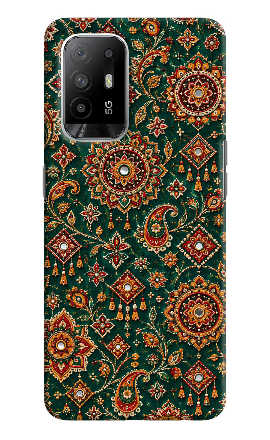Green Pataka Oppo F19 Pro+ Back Cover, Hard case