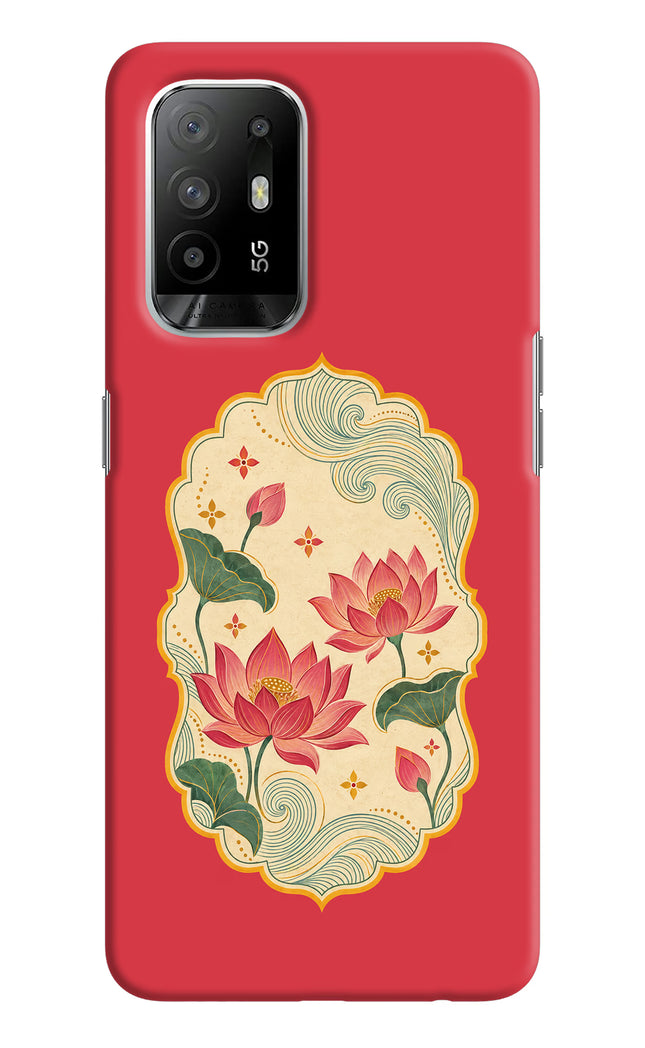 Pink Lotus Oppo F19 Pro+ Back Cover