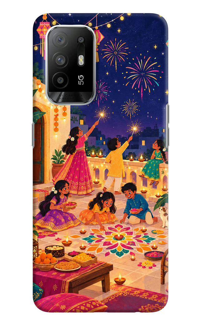 Diwali Night Oppo F19 Pro+ Back Cover