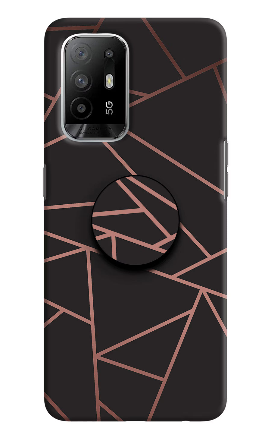 Geometric Pattern Oppo F19 Pro+ Pop Case, Hard case