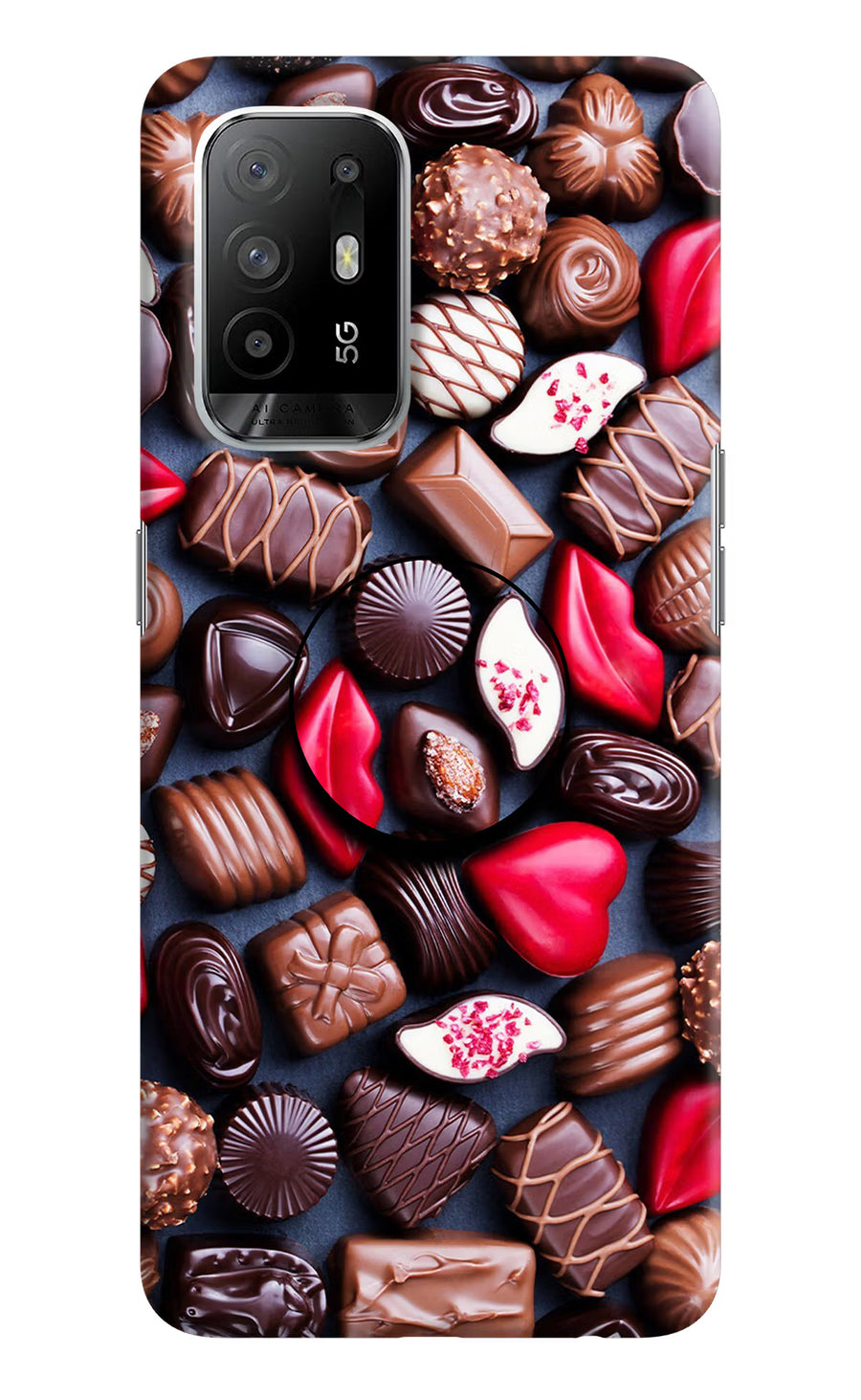 Chocolates Oppo F19 Pro+ Pop Case, Hard case