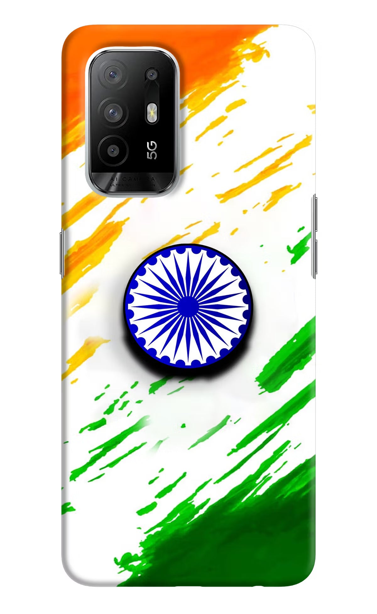 Indian Flag Ashoka Chakra Oppo F19 Pro+ Pop Case by Casekaro