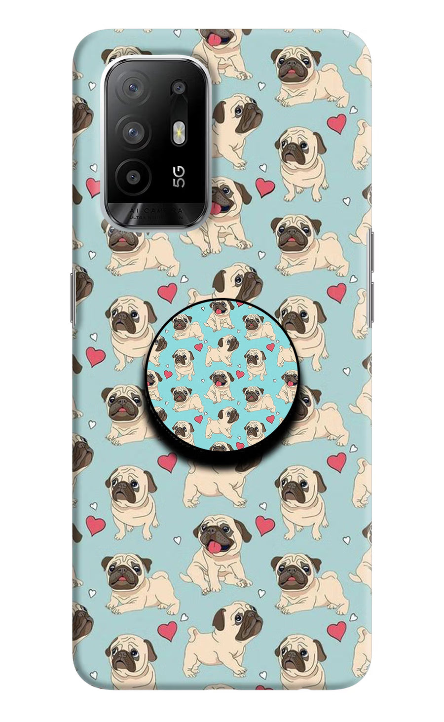 Pug Dog Oppo F19 Pro+ Pop Case, Hard case
