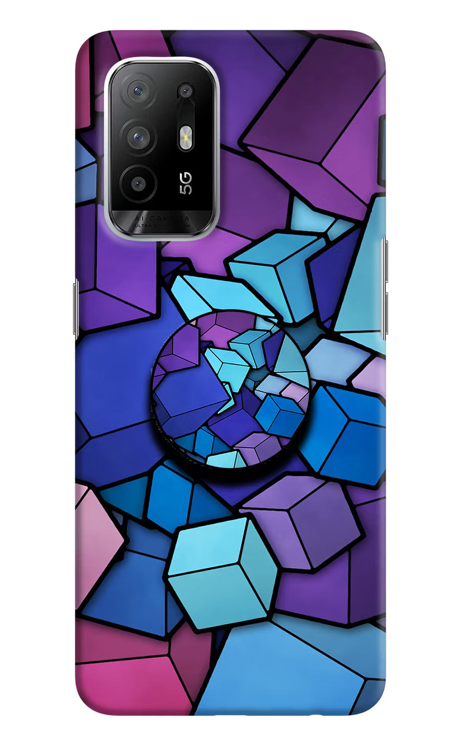 Cubic Abstract Oppo F19 Pro+ Pop Case, Hard case