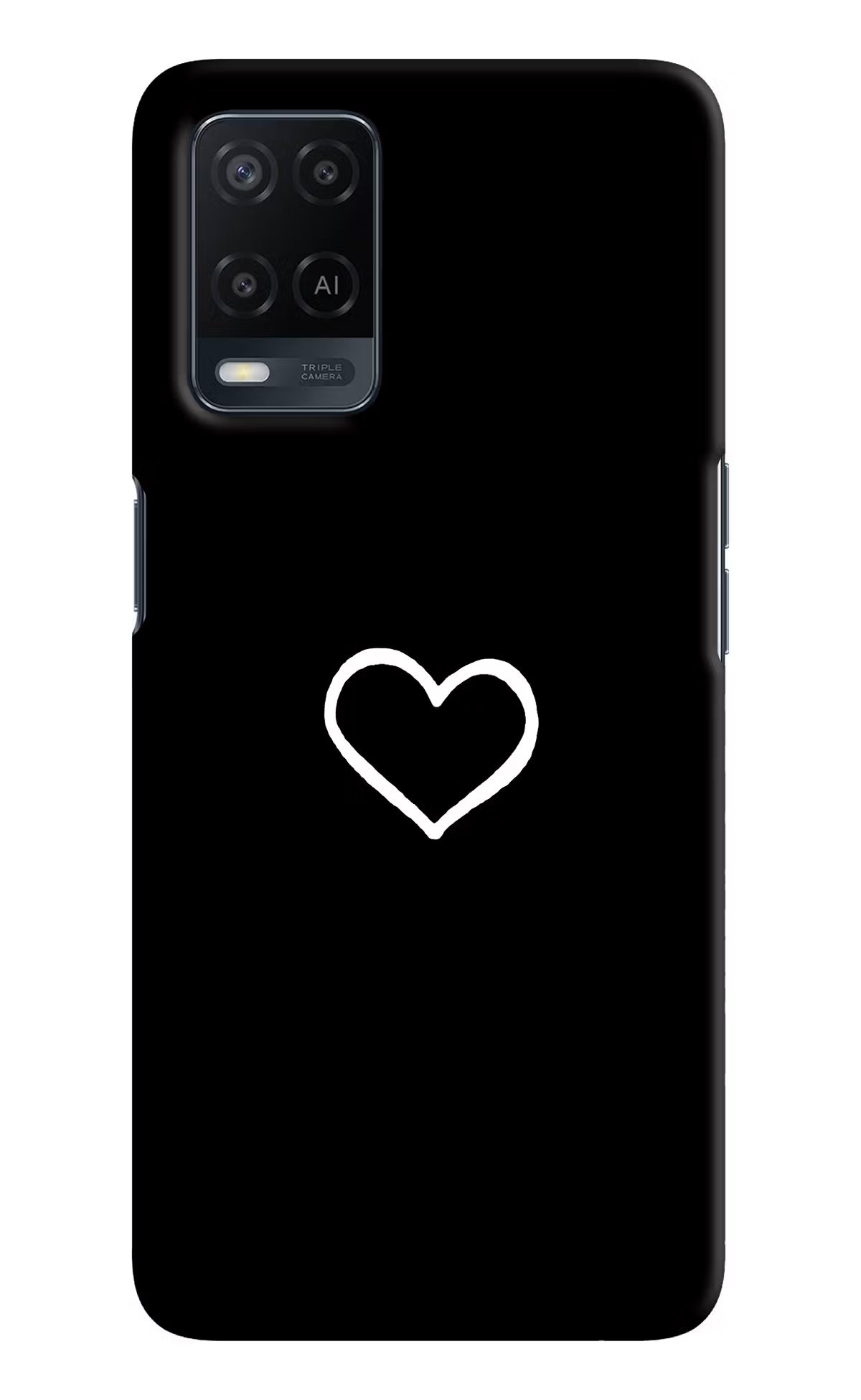 Heart Oppo A54 Hard Case Back Cover by Casekaro