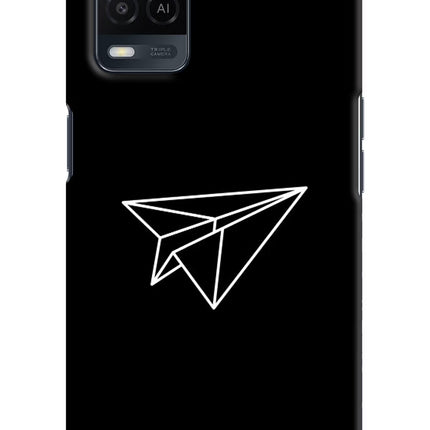 Paper Plane White Oppo A54 Hard Case Back Cover by Casekaro