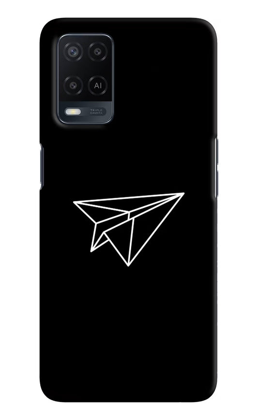 Paper Plane White Oppo A54 Hard Case Back Cover by Casekaro