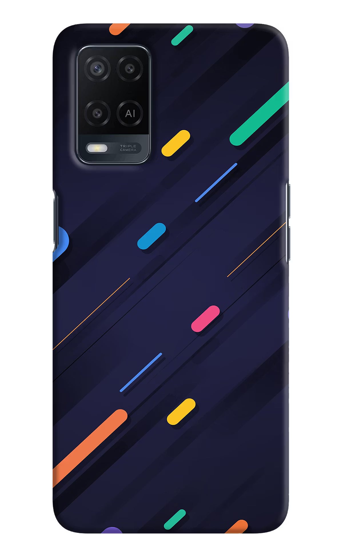 Abstract Design Oppo A54 Hard Case Back Cover by Casekaro