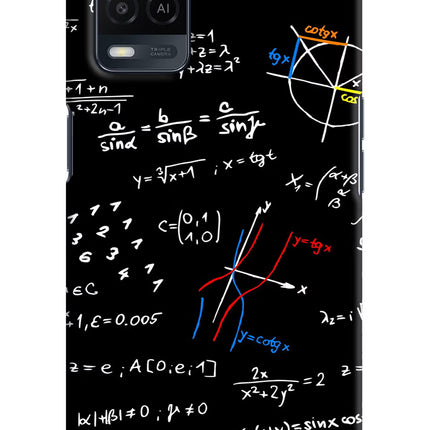 Mathematics Formula Oppo A54 Hard Case Back Cover by Casekaro