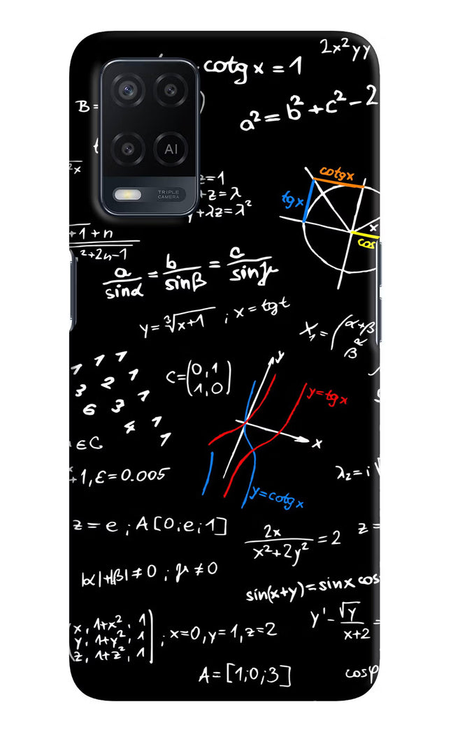 Mathematics Formula Oppo A54 Hard Case Back Cover by Casekaro