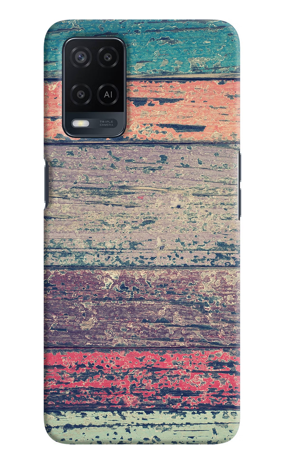 Colourful Wall Oppo A54 Hard Case Back Cover by Casekaro