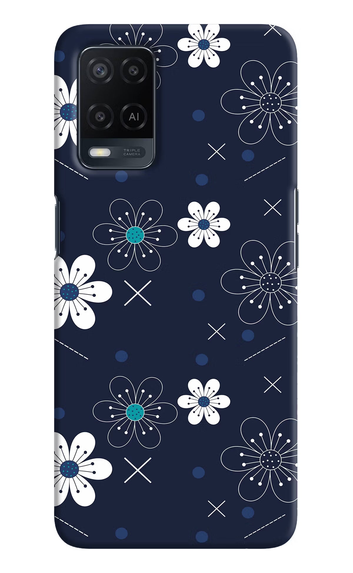 Flowers Oppo A54 Hard Case Back Cover by Casekaro