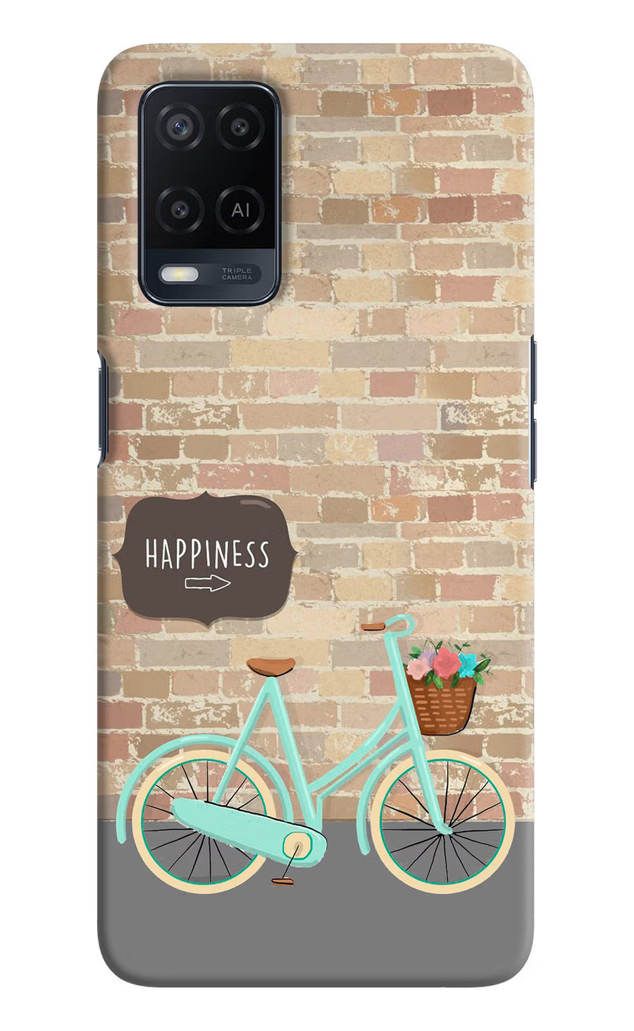 Happiness Artwork Oppo A54 Back Cover, Hard case
