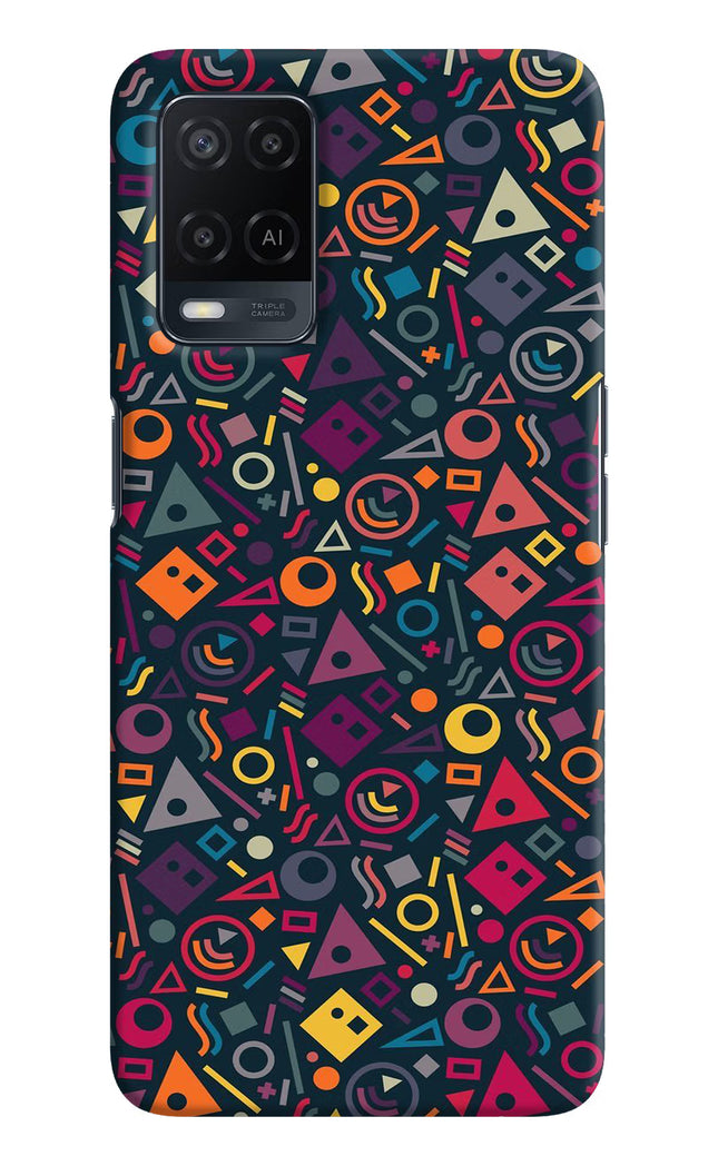 Geometric Abstract Oppo A54 Hard Case Back Cover by Casekaro