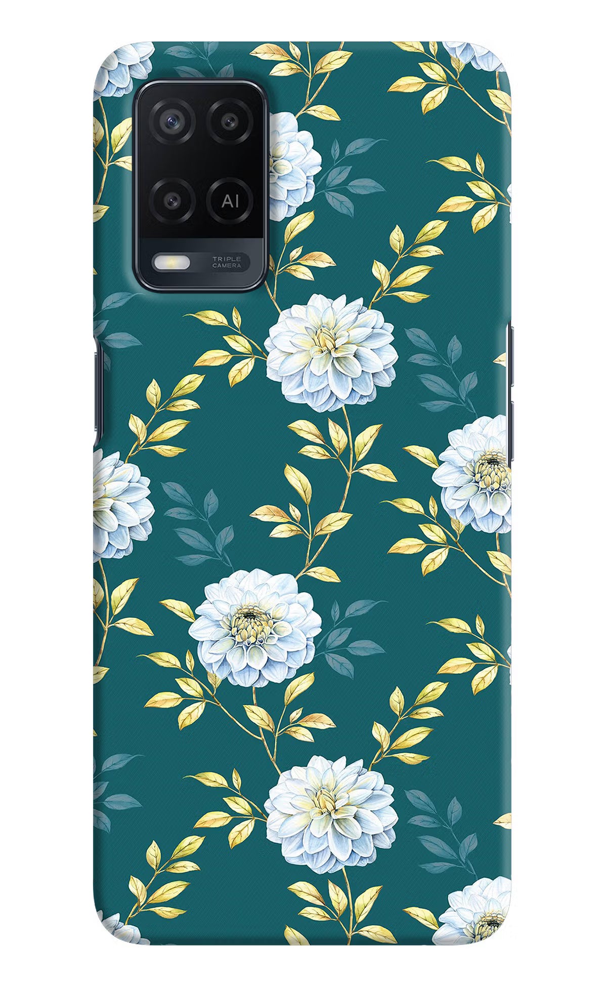 Flowers Oppo A54 Hard Case Back Cover by Casekaro