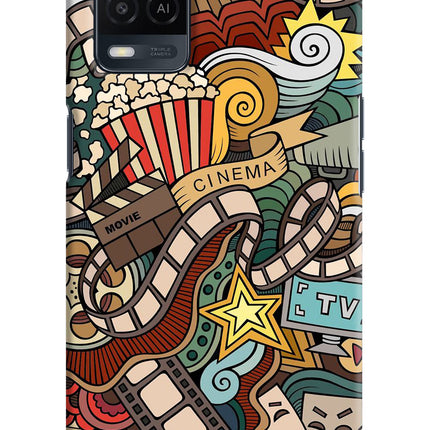 Cinema Abstract Oppo A54 Hard Case Back Cover by Casekaro