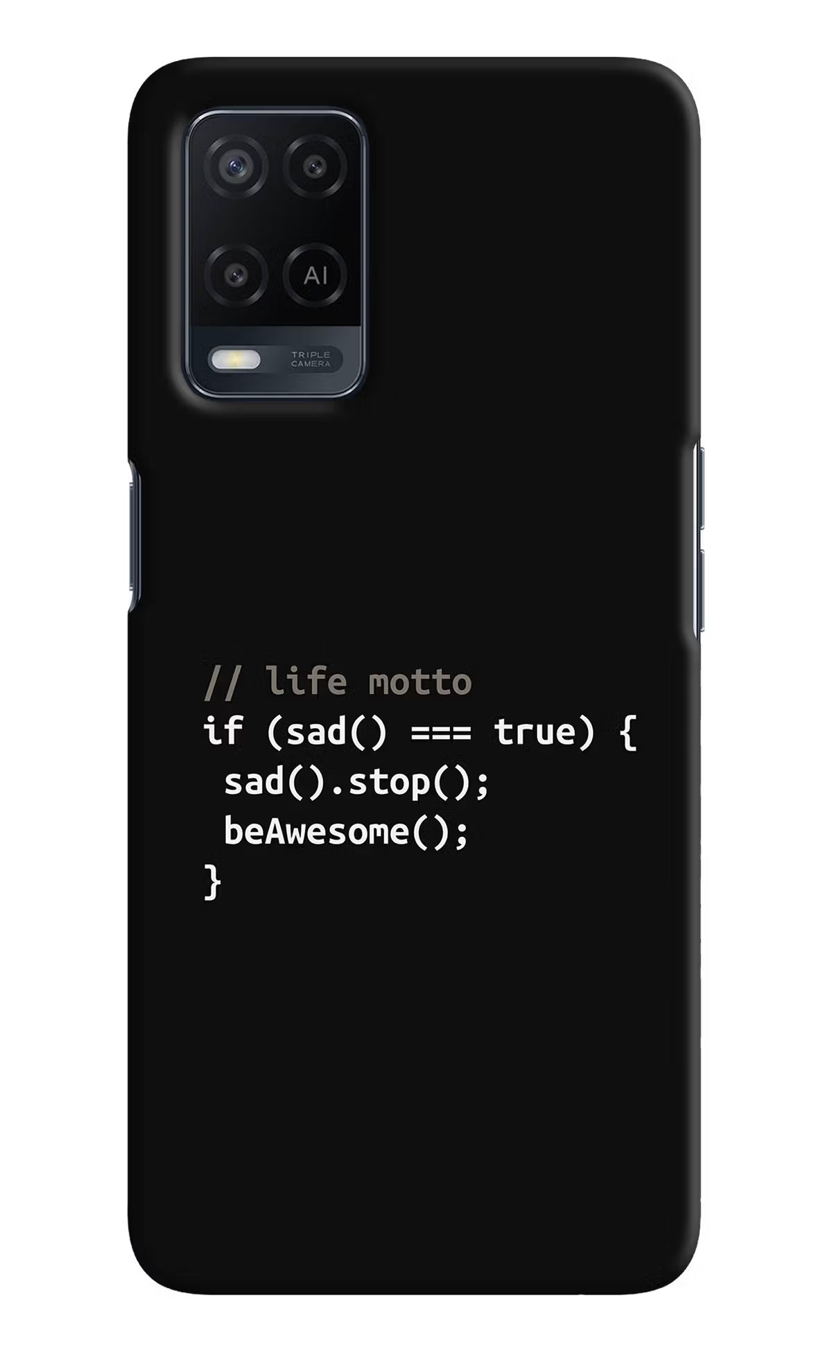 Life Motto Code Oppo A54 Hard Case Back Cover by Casekaro