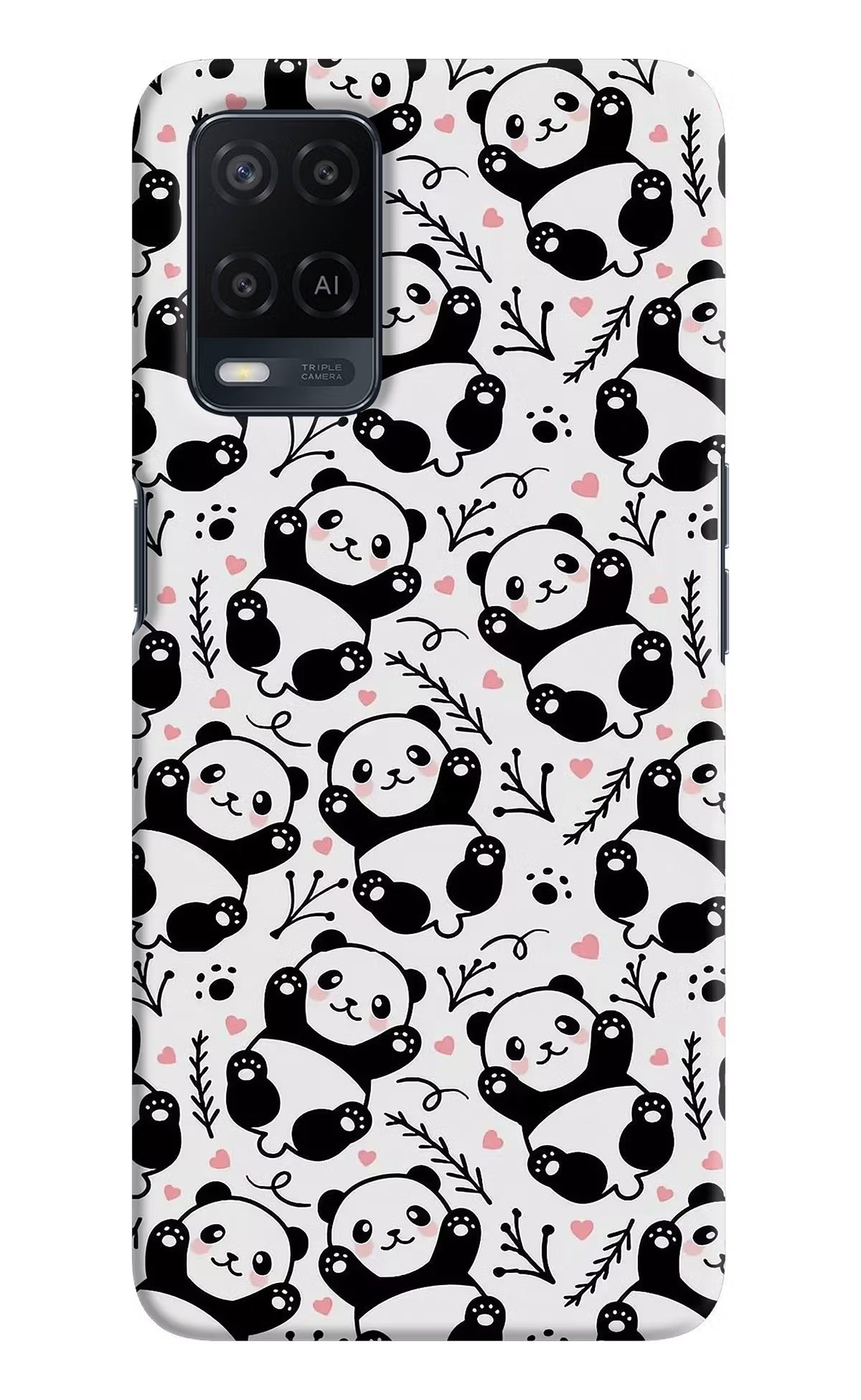Cute Panda Oppo A54 Hard Case Back Cover by Casekaro
