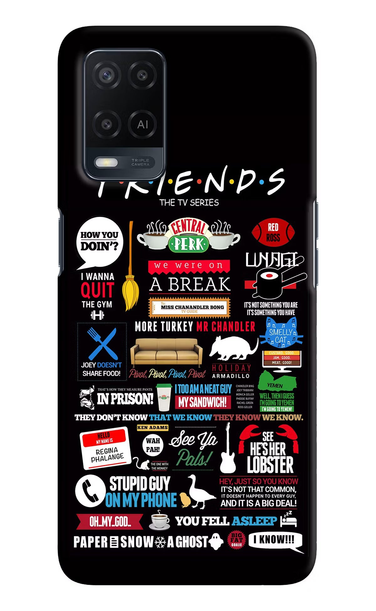 FRIENDS Oppo A54 Hard Case Back Cover by Casekaro
