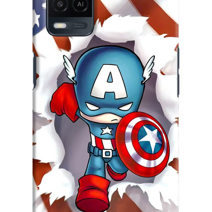 Captain America Oppo A54 Hard Case Back Cover by Casekaro