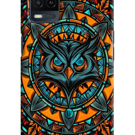 Angry Owl Art Oppo A54 Hard Case Back Cover by Casekaro