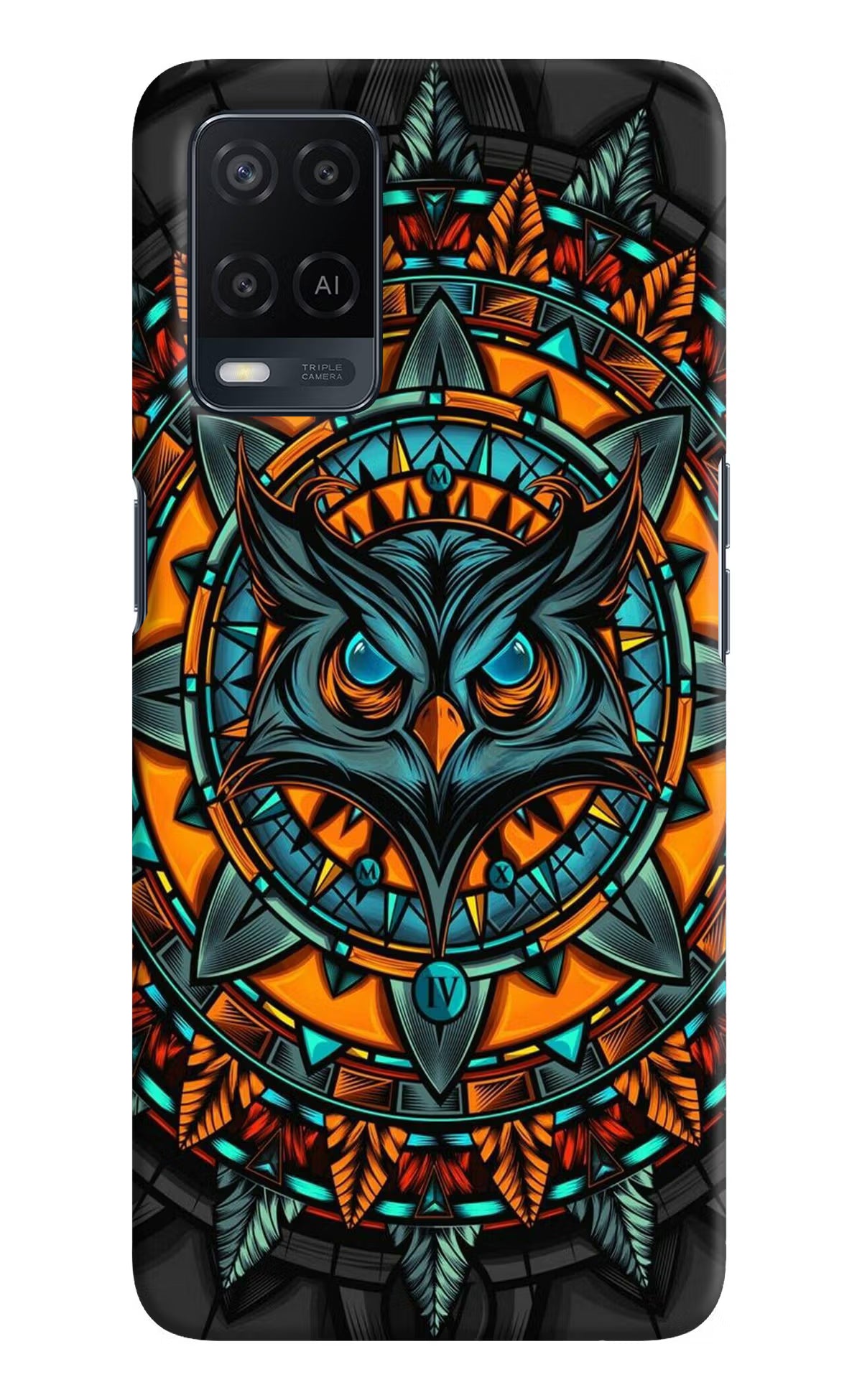 Angry Owl Art Oppo A54 Hard Case Back Cover by Casekaro