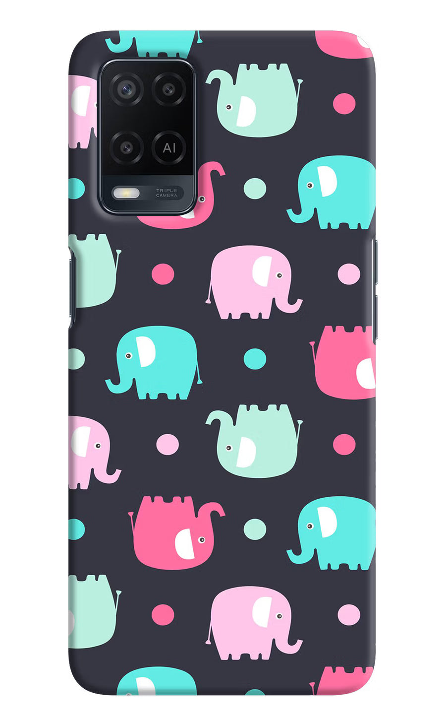 Elephants Oppo A54 Back Cover, Hard case