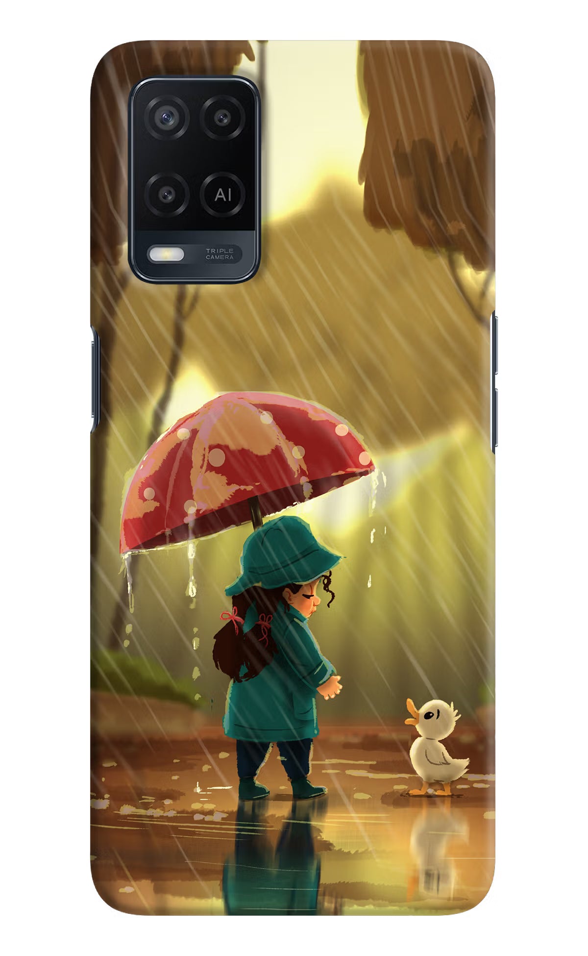 Rainy Day Oppo A54 Hard Case Back Cover by Casekaro