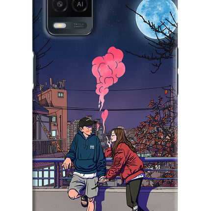 Chilling Couple Oppo A54 Hard Case Back Cover by Casekaro