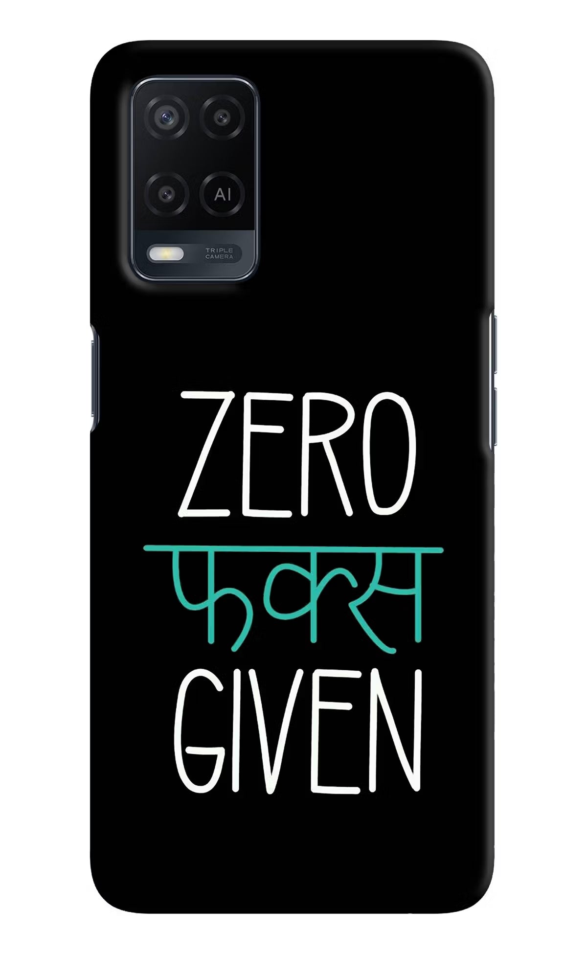 Zero Fucks Given Oppo A54 Hard Case Back Cover by Casekaro
