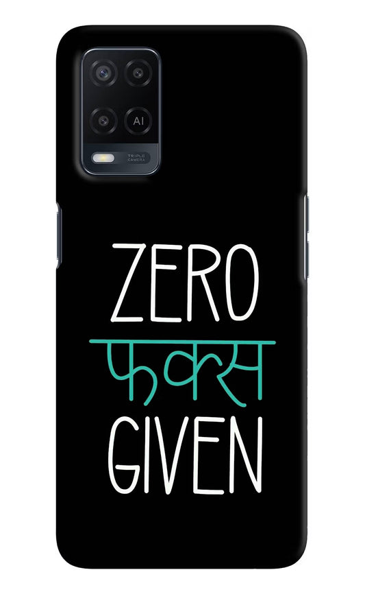 Zero Fucks Given Oppo A54 Hard Case Back Cover by Casekaro