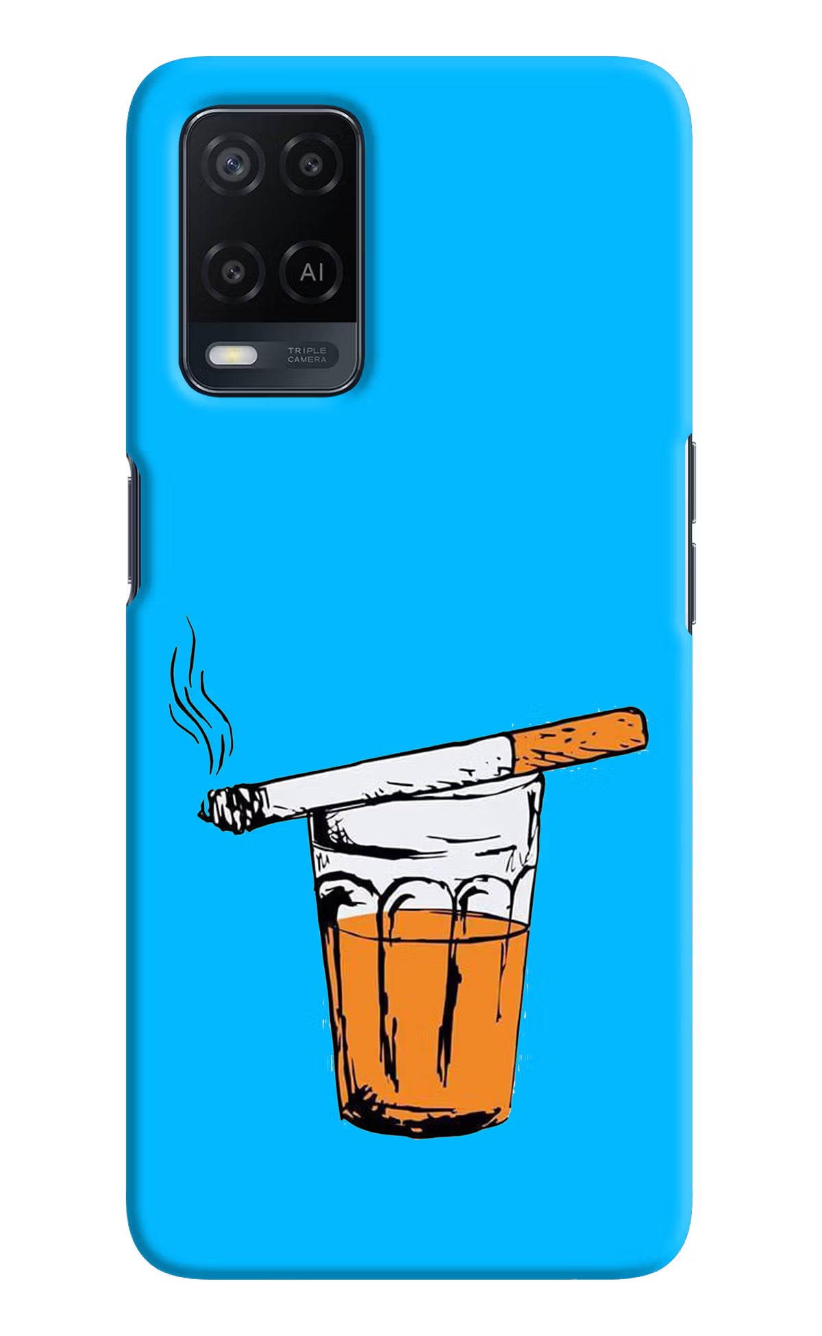 Chai Sutta Oppo A54 Hard Case Back Cover by Casekaro