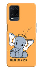 High On Music Oppo A54 Hard Case Back Cover by Casekaro