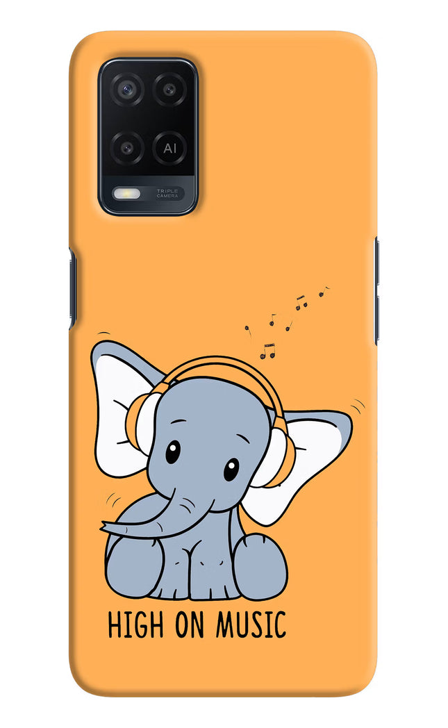 High On Music Oppo A54 Hard Case Back Cover by Casekaro