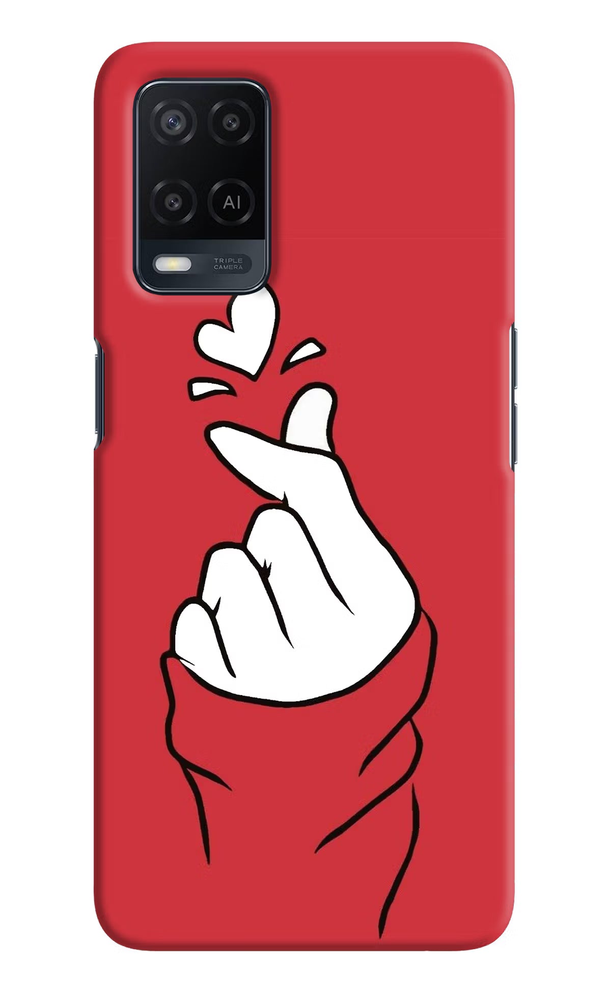 Korean Love Sign Oppo A54 Hard Case Back Cover by Casekaro