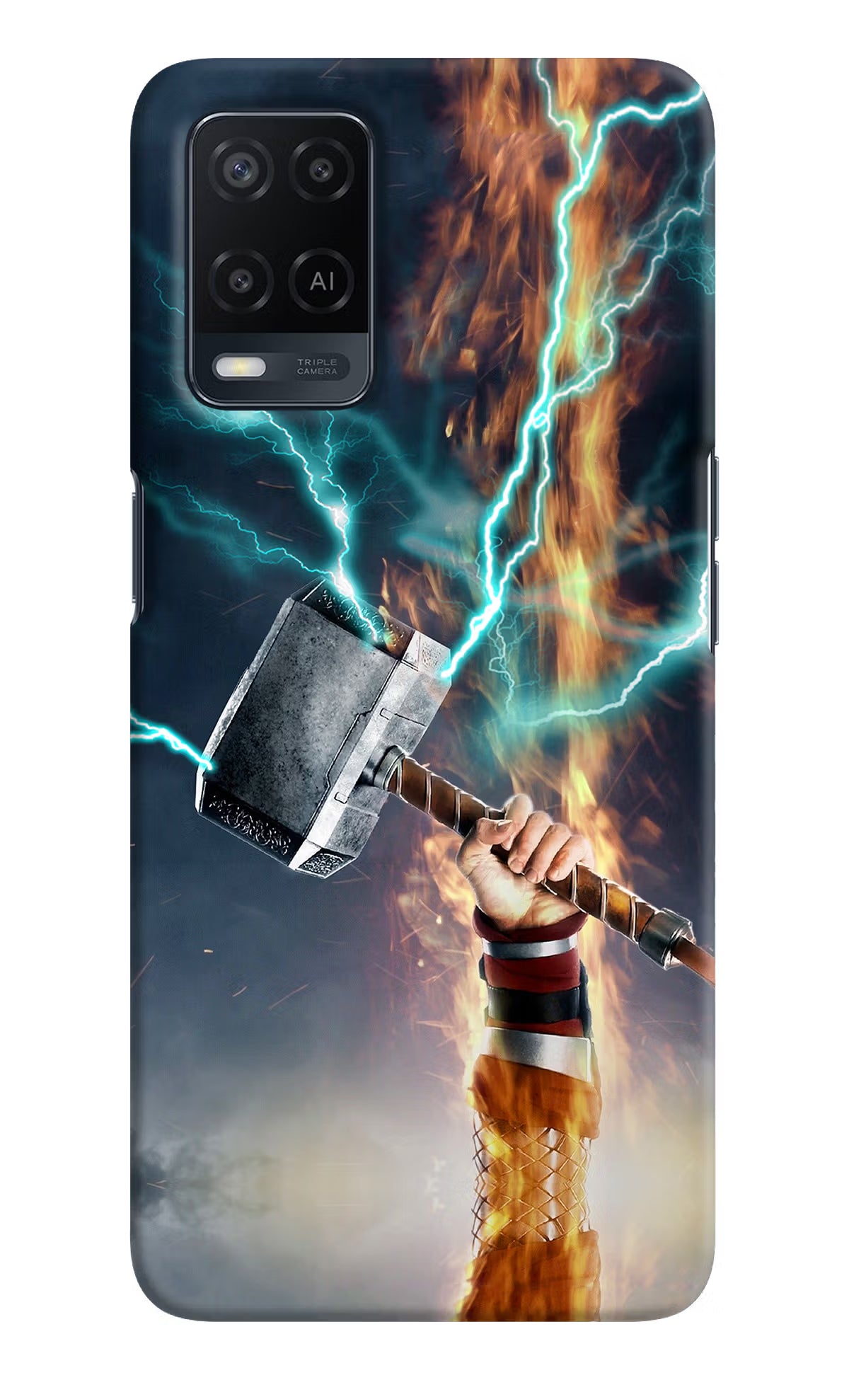 Thor Hammer Mjolnir Oppo A54 Hard Case Back Cover by Casekaro