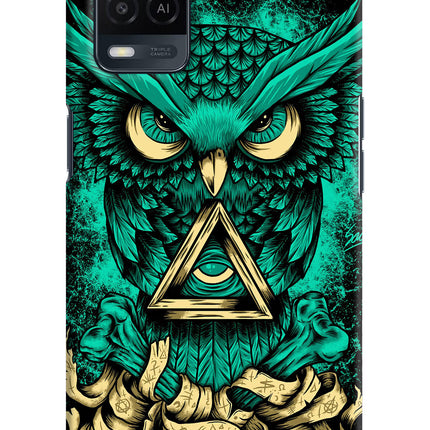Green Owl Oppo A54 Hard Case Back Cover by Casekaro