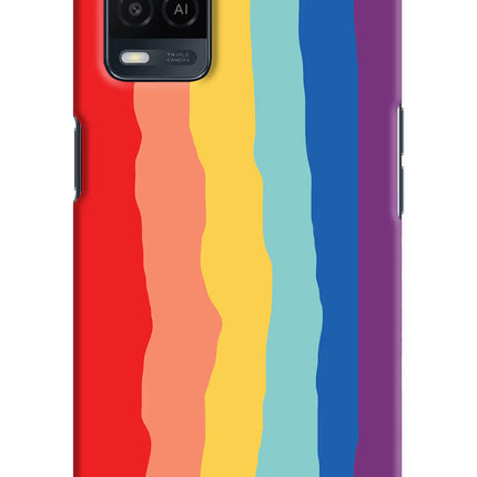Rainbow Oppo A54 Hard Case Back Cover by Casekaro