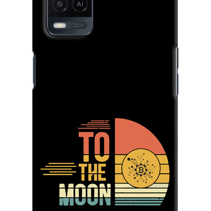 To the Moon Oppo A54 Hard Case Back Cover by Casekaro