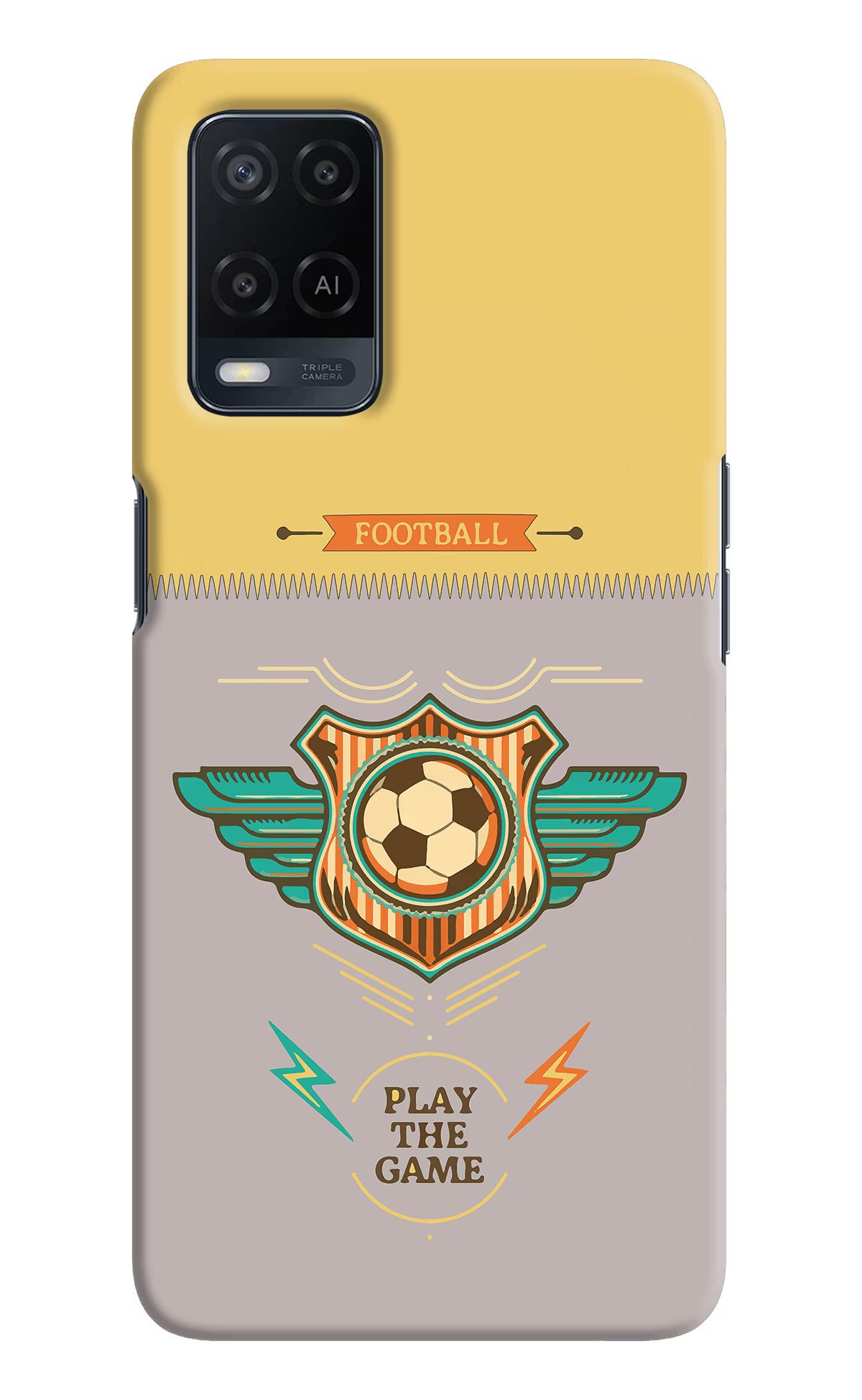 Football Oppo A54 Hard Case Back Cover by Casekaro