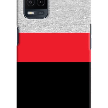 Tri Color Pattern Oppo A54 Hard Case Back Cover by Casekaro