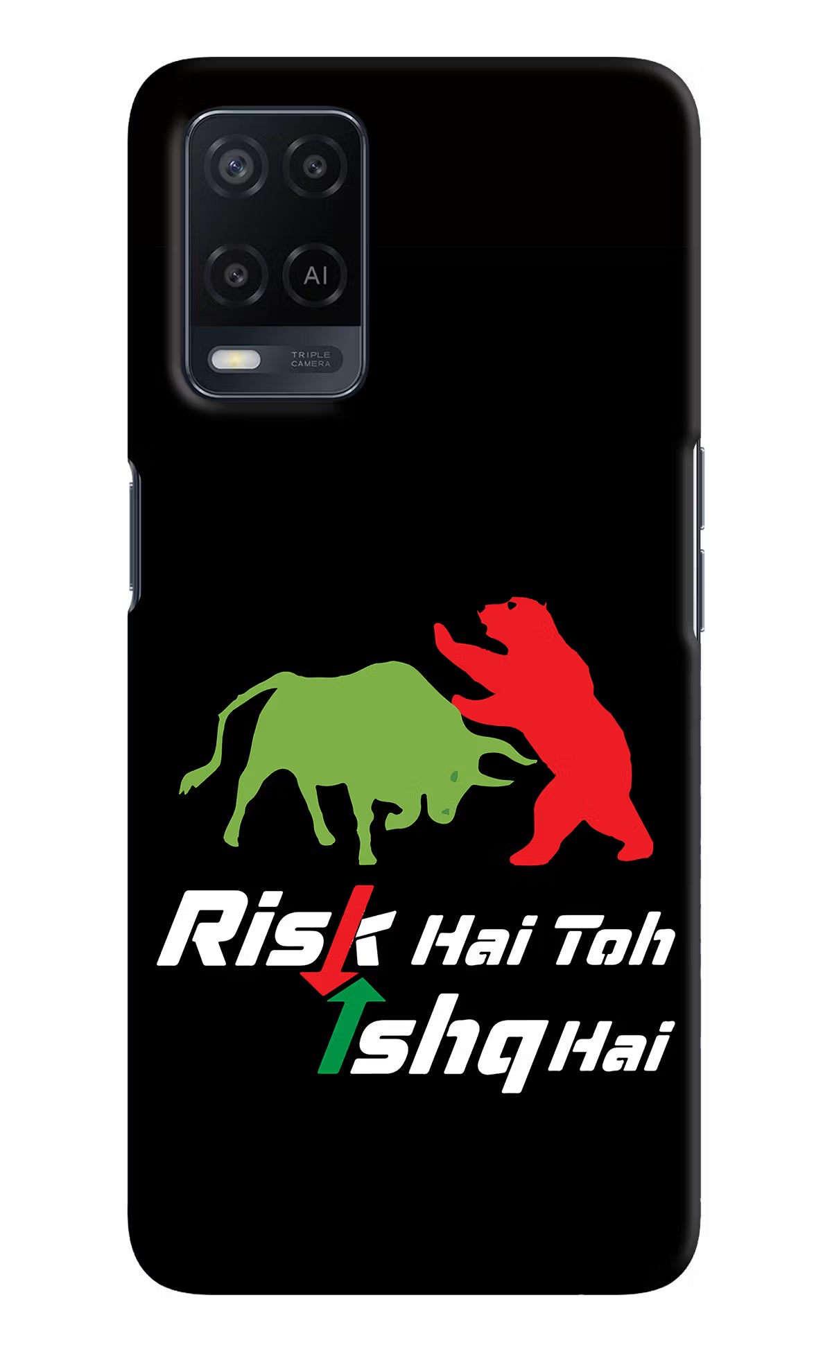 Risk Hai Toh Ishq Hai Oppo A54 Hard Case Back Cover by Casekaro