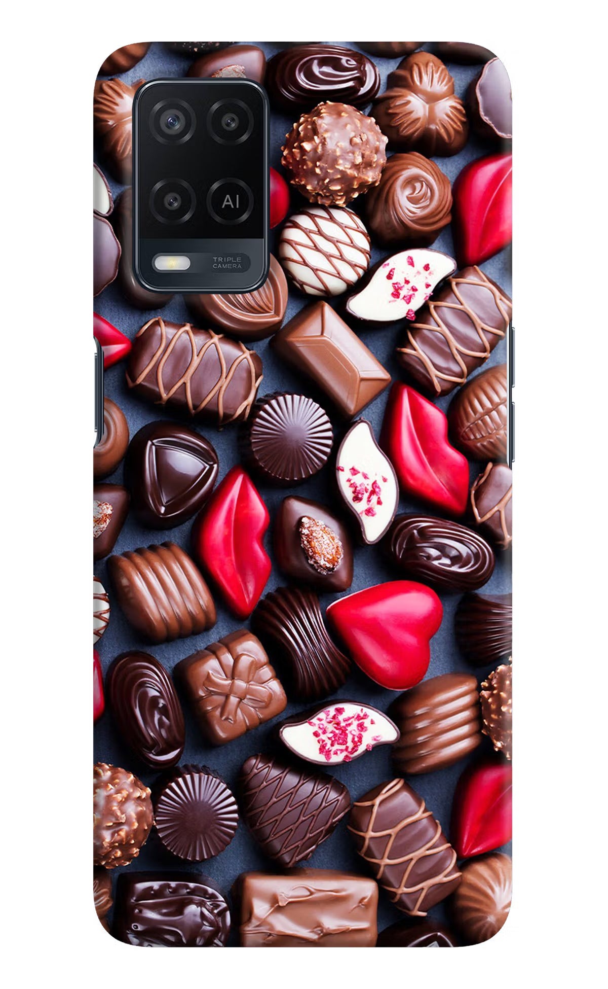 Chocolates Oppo A54 Hard Case Back Cover by Casekaro