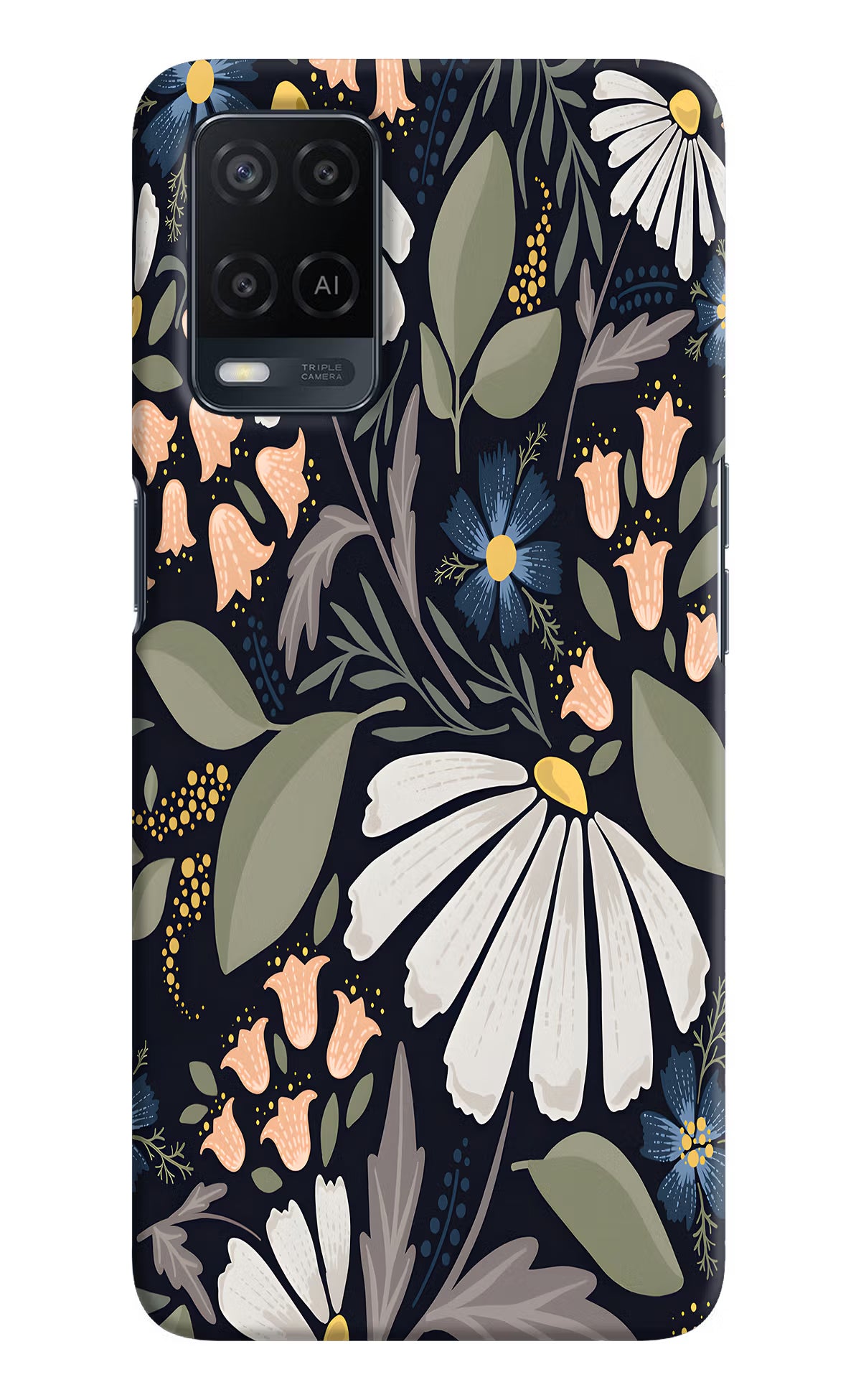 Flowers Art Oppo A54 Hard Case Back Cover by Casekaro