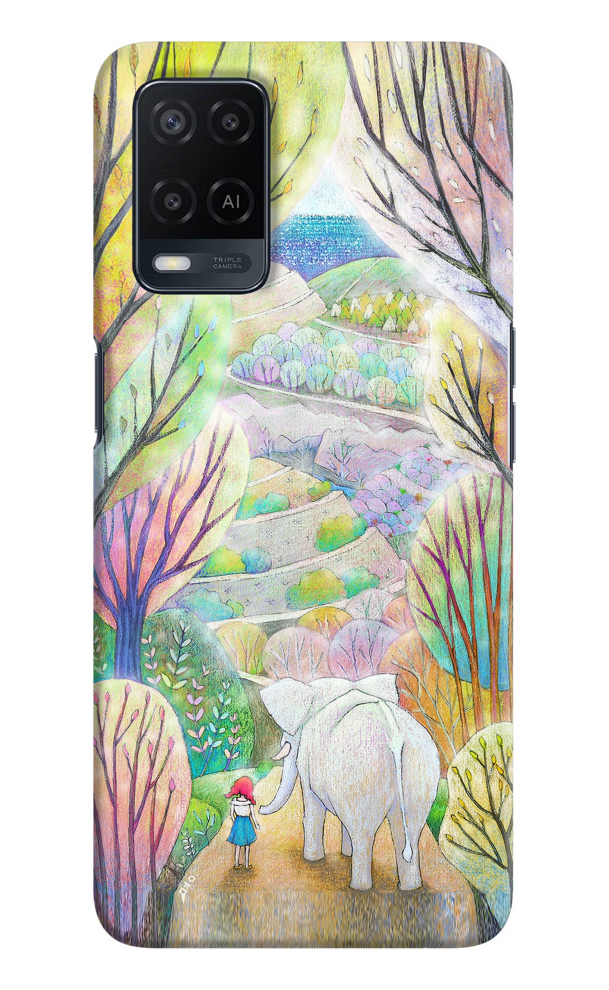 Nature Painting Oppo A54 Hard Case Back Cover by Casekaro