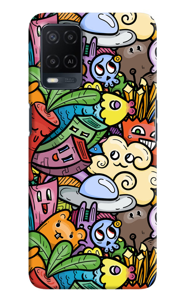Veggie Doodle Oppo A54 Hard Case Back Cover by Casekaro