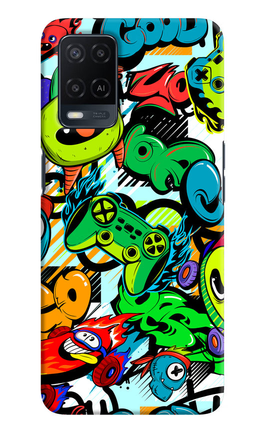 Game Doodle Oppo A54 Hard Case Back Cover by Casekaro