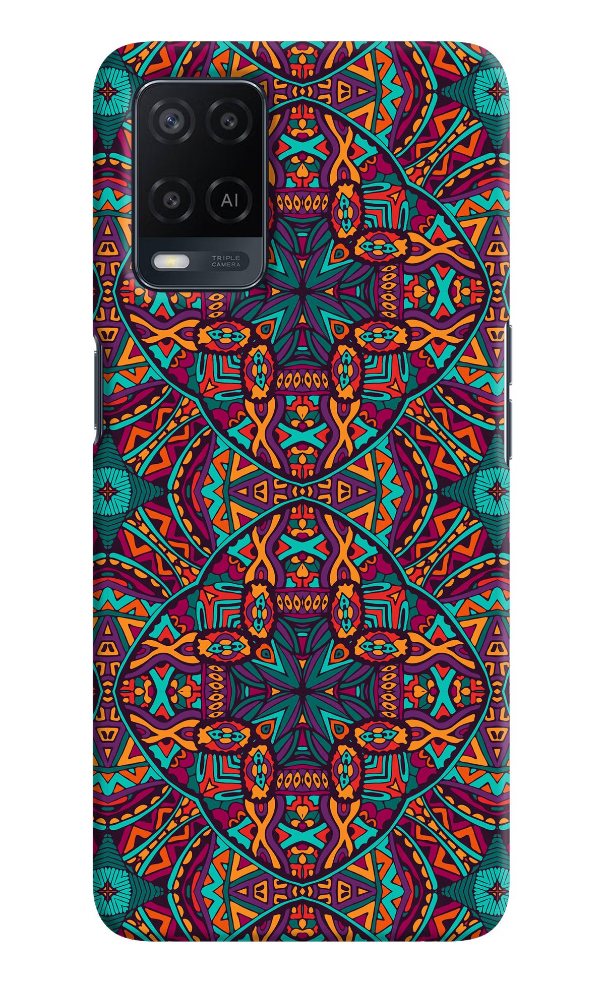 Colour Mandala Oppo A54 Hard Case Back Cover by Casekaro
