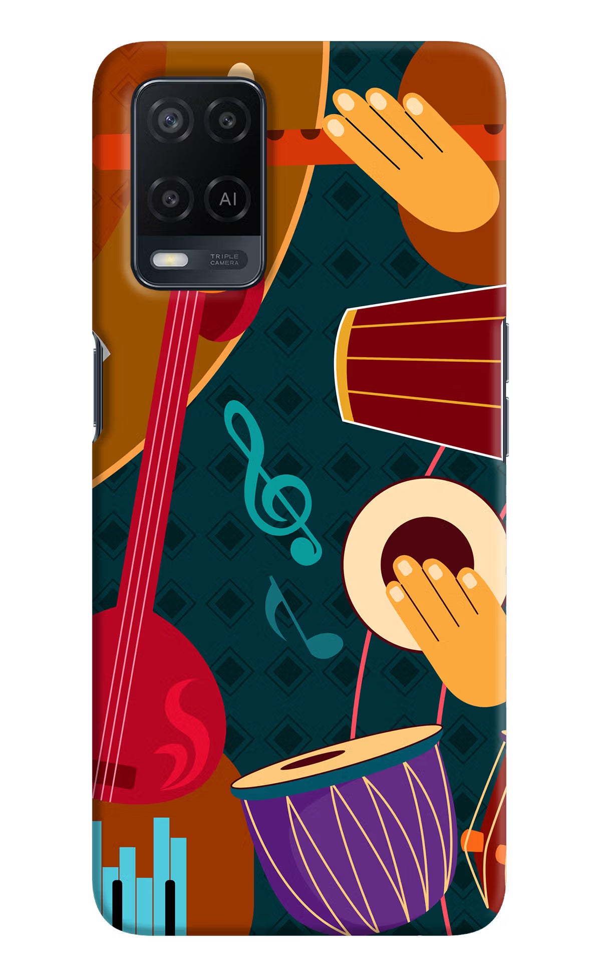 Music Instrument Oppo A54 Hard Case Back Cover by Casekaro