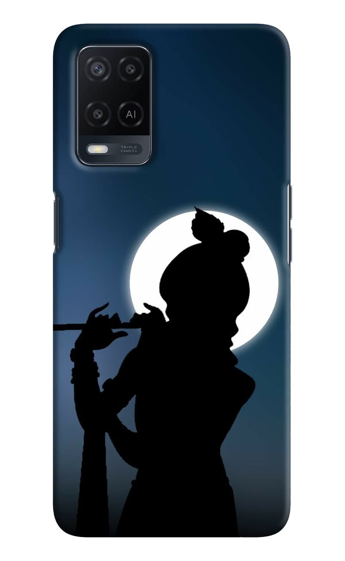 Shri Krishna Silhouette Oppo A54 Hard Case Back Cover by Casekaro
